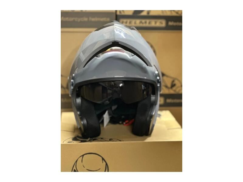 Jk-20 Jk115 Çeneli Motosiklet Kaskı Güneş Gözlüklü [Cemet Grey] Desen M Beden