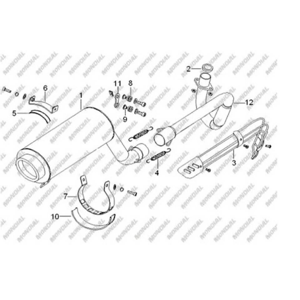 Mondial Aggressıve-125 Egzoz
