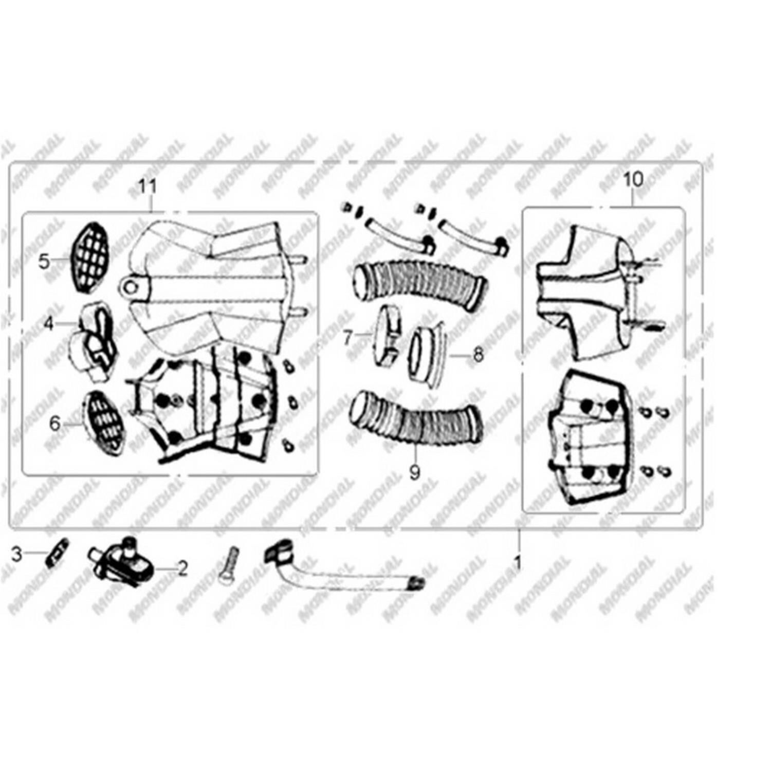 Mondial Aggressıve-125 Hava Fıltresı Komple
