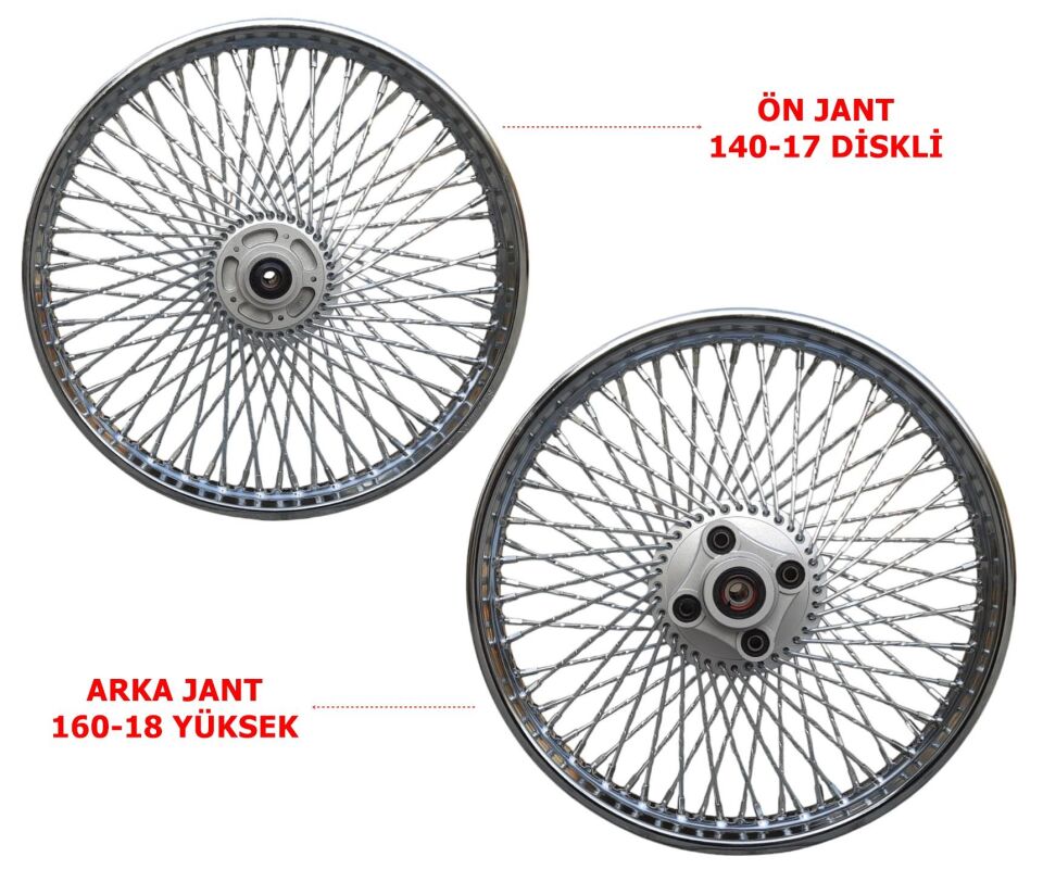 Cg Ön-Arka Jant Set Diskli 72 Telli Burgulu 140-17 160-18