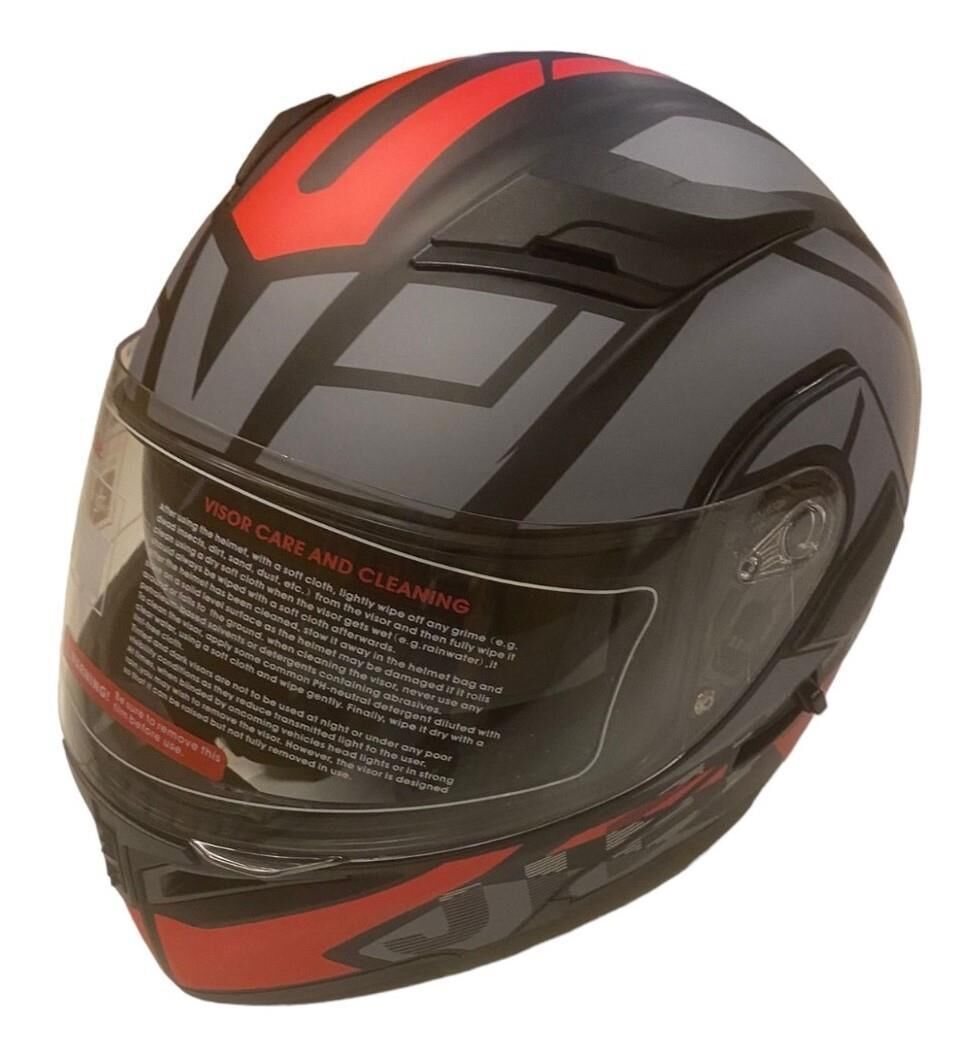 Jk-20 Jk902 Çene Pedli Güneş Vizörlü Çeneden Açılır Kask [H-1 Red ] L