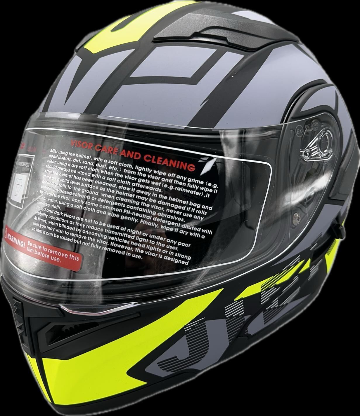 Jk-20 Jk902  Çene Pedli Güneş Vizörlü Çeneden Açılır Kask [H-1 Yellow] Xl Beden
