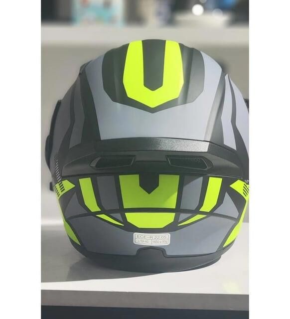 Jk-20 Jk902  Çene Pedli Güneş Vizörlü Çeneden Açılır Kask [H-1 Yellow] Xl Beden