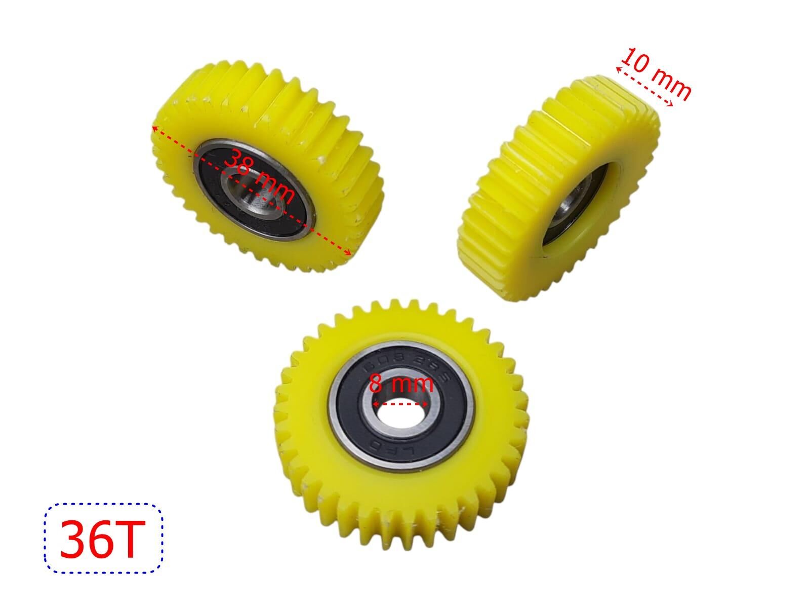 E-Bis Pedal Destekli Plastik Dişli Rulmanlı 3 Lü Set 36T Öm