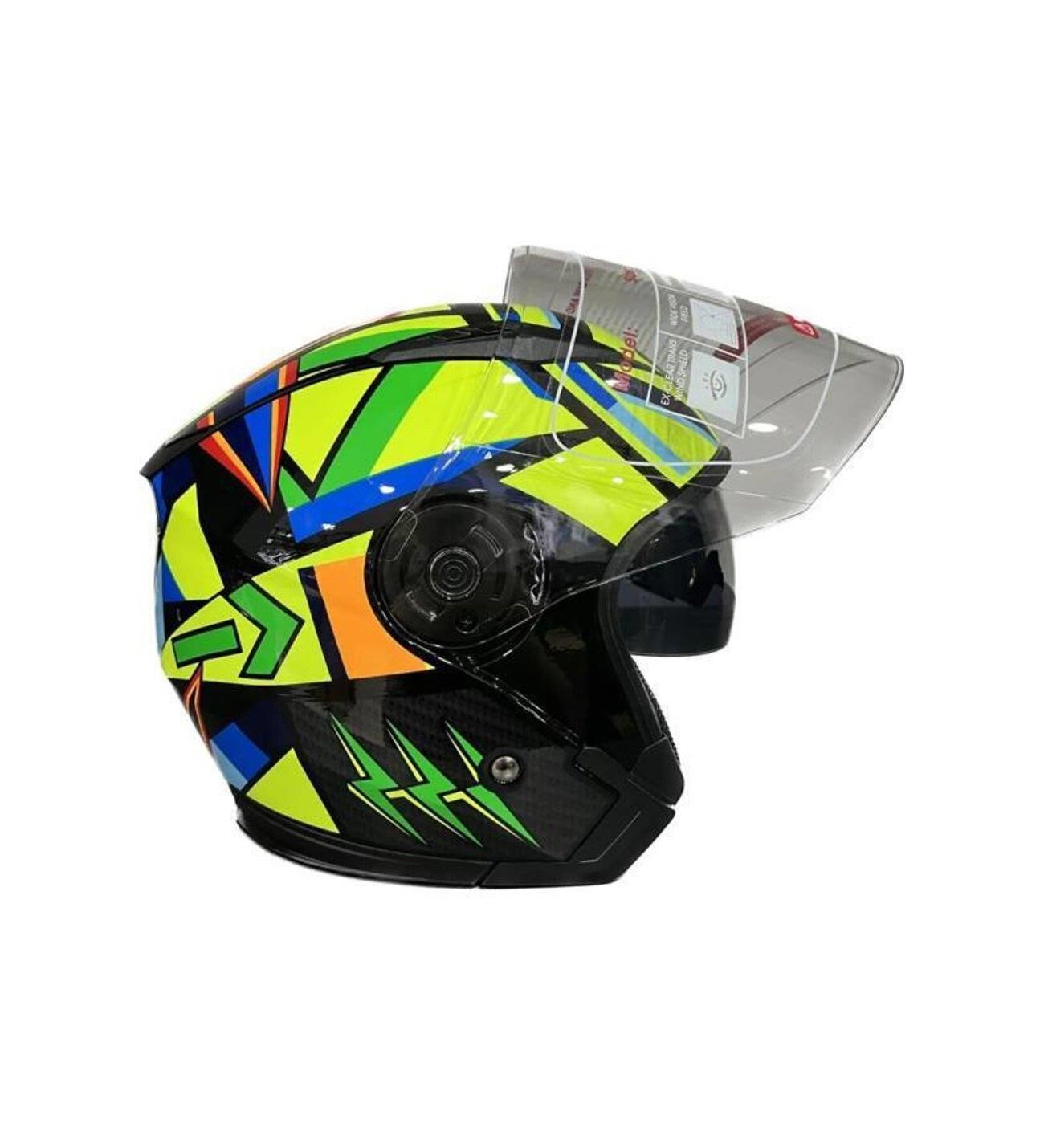 Jk-20 Jıekaı Yarım Güneş Gözlüklü Kask [G4]512 Rossi Desen Xl Beden