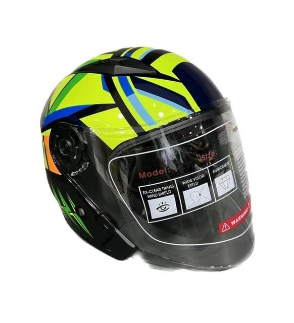 Jk-20 Jıekaı Yarım Güneş Gözlüklü Kask [G4]512 Rossi Desen Xl Beden