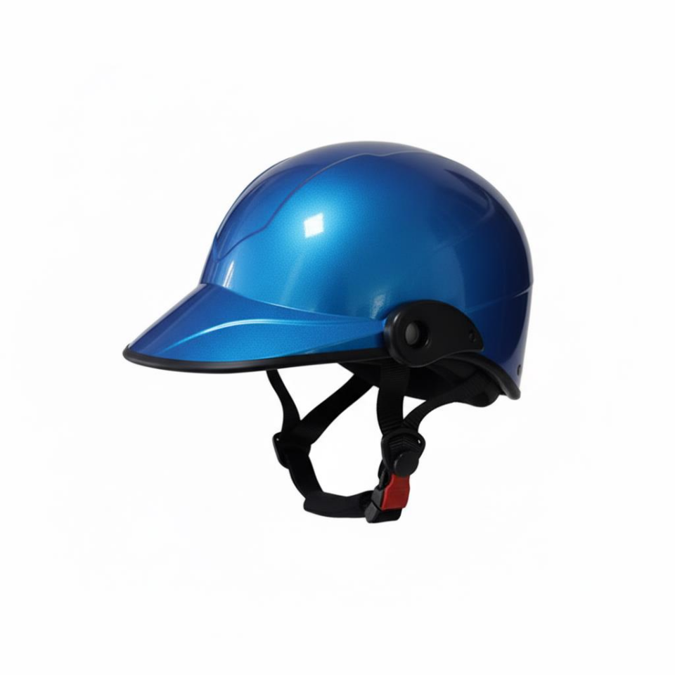 Kask Jokey Fitilli/Boyalı Camsız Mavi