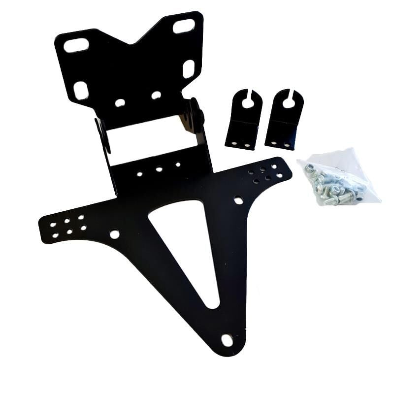 Skm Universal Motosiklet Sinyal Bağlantılı Katlanır Plakalık Siyah