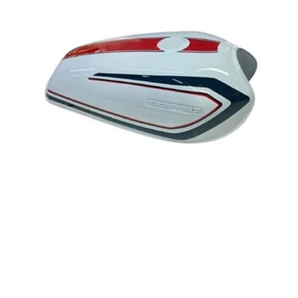 Kuba Benzin Deposu 125 Cg Şeritli Beyaz