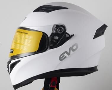 Kask Çeneli Gözlüklü Evo Mat Beyaz 31601 -M-