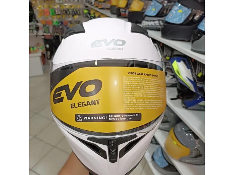 Kask Çeneli Gözlüklü Evo Mat Beyaz 31601 -M-