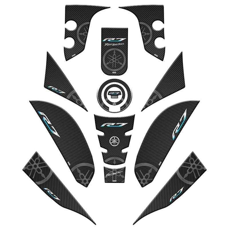 Yamaha R7 2021 - 2024 Uyumlu Full Tank Pad Set 001