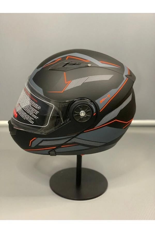 Jk-20 Jk115 Çeneli Motosiklet Kaskı Güneş Gözlüklü [F-3] Desen Xl Beden