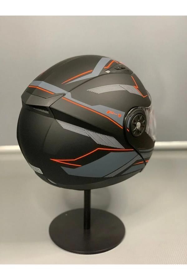 Jk-20 Jk115 Çeneli Motosiklet Kaskı Güneş Gözlüklü [F-3] Desen Xl Beden