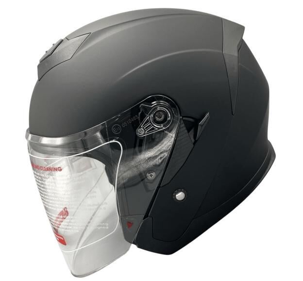 Jk-20 Jıekaı Yarım Güneş Gözlüklü Kask [Mat Black]512 Desen Xl Beden