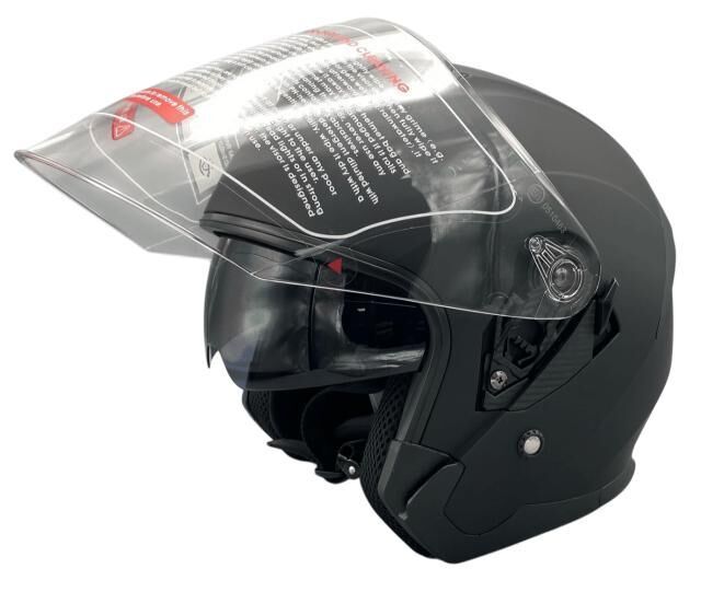 Jk-20 Jıekaı Yarım Güneş Gözlüklü Kask [Mat Black]512 Desen Xl Beden