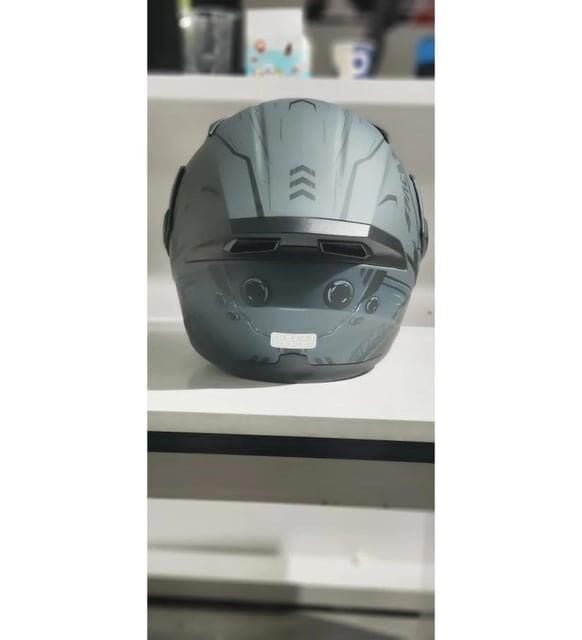 Jk-20 Jk902 Çene Pedli Güneş Vizörlü Çeneden Açılır Kask [H-2 Grey ] Xl Beden