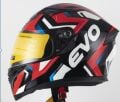 Kask Çeneli Gözlüklü Evo Kırmızı-Beyaz-Siyah 31608-Xl-
