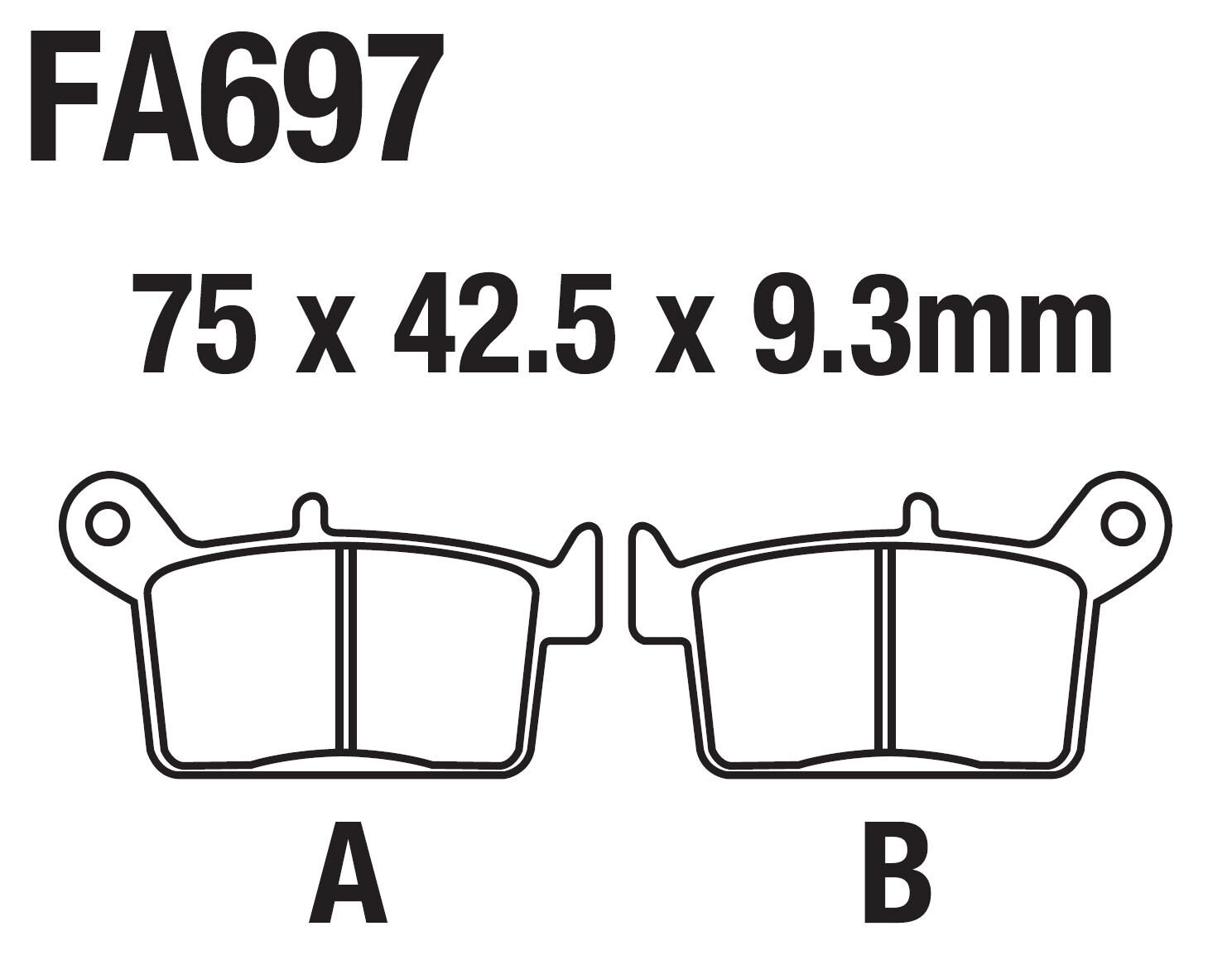 Mondial X-Treme 250 Arka Fren Disk Balatası Fa697
