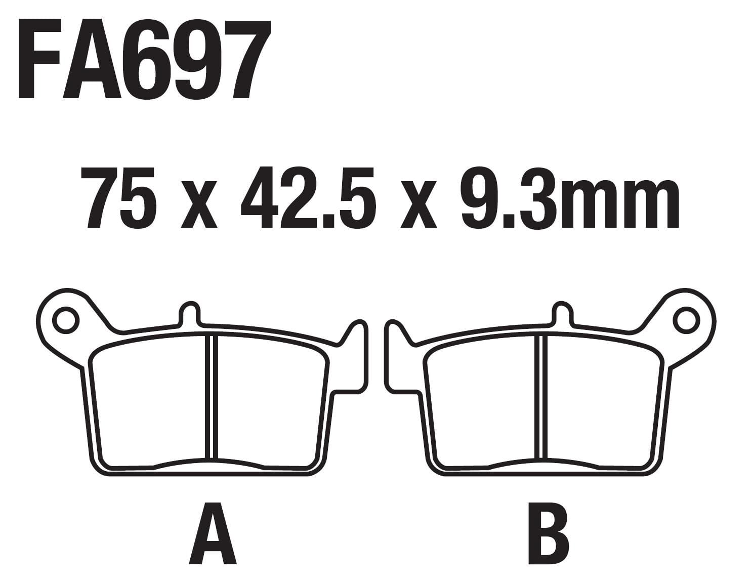 Mondial X-Treme 250 Arka Fren Disk Balatası Fa697