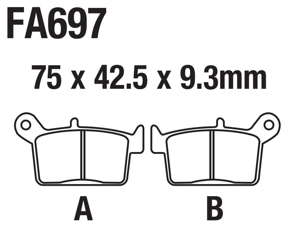 Mondial X-Treme 250 Arka Fren Disk Balatası Fa697