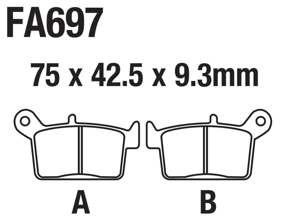 Mondial X-Treme 250 Arka Fren Disk Balatası Fa697
