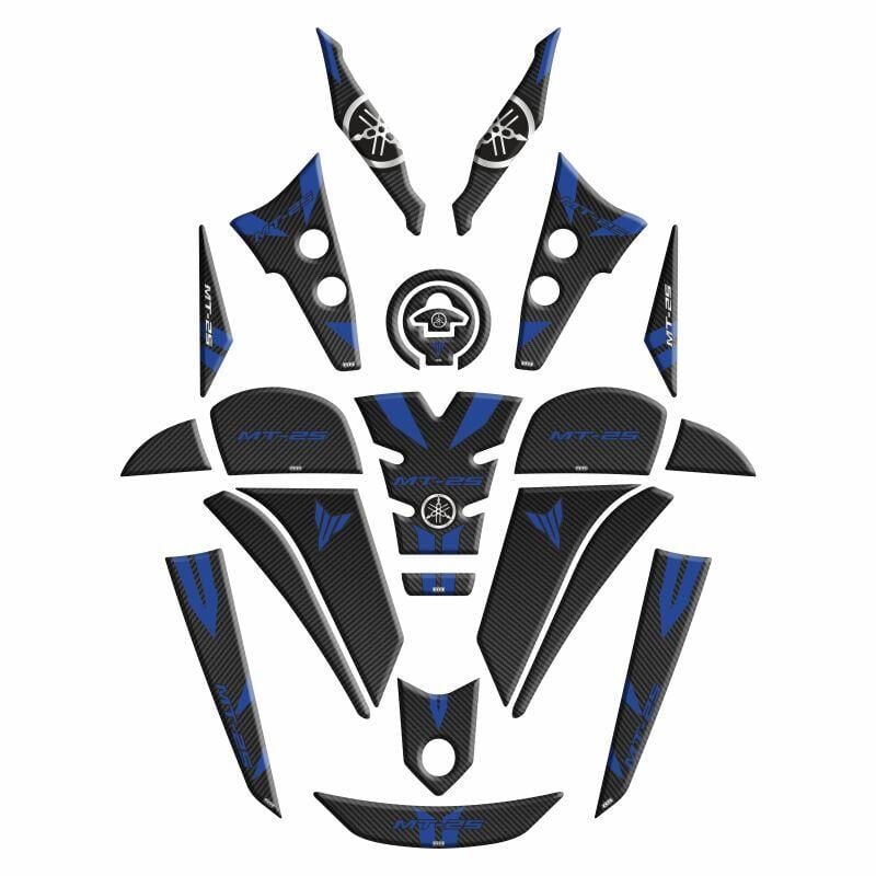 Yamaha Mt25 2020 - 2024 Uyumlu Full Tank Pad Set 002