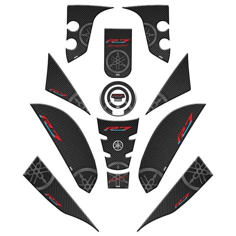 Yamaha R7 2021 - 2024 Uyumlu Full Tank Pad Set 006