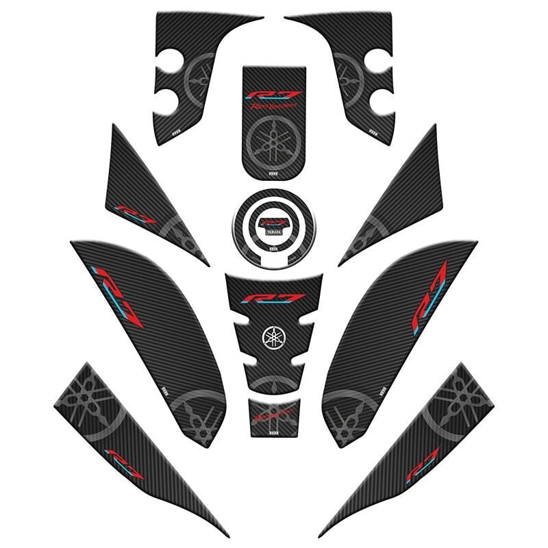 Yamaha R7 2021 - 2024 Uyumlu Full Tank Pad Set 006
