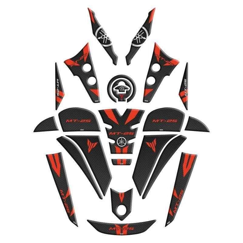 Yamaha Mt25 2020 - 2024 Uyumlu Full Tank Pad Set 001