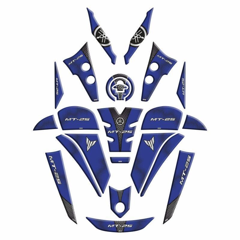Yamaha Mt25 2020 - 2024 Uyumlu Full Tank Pad Set 005