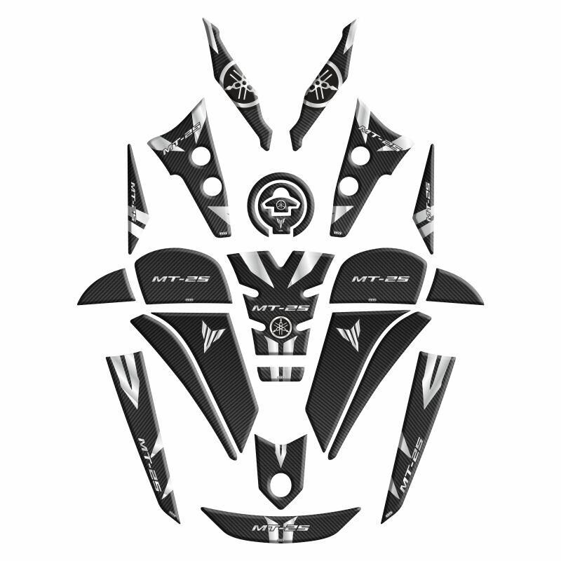 Yamaha Mt25 2020 - 2024 Uyumlu Full Tank Pad Set 003