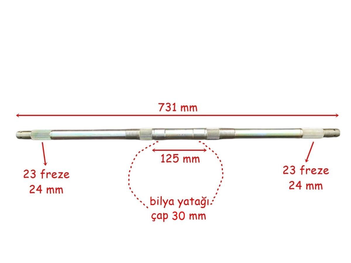 Atv Aks 731 Mm İki Yivli Bilya Yatağı 30 23 Freze Öm