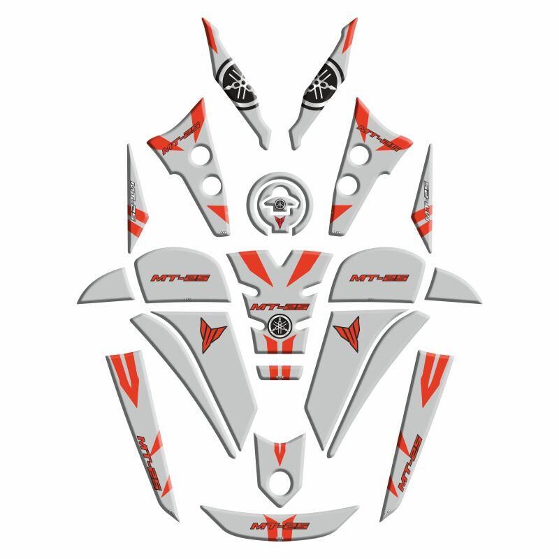 Yamaha Mt25 2020 - 2024 Uyumlu Full Tank Pad Set 008
