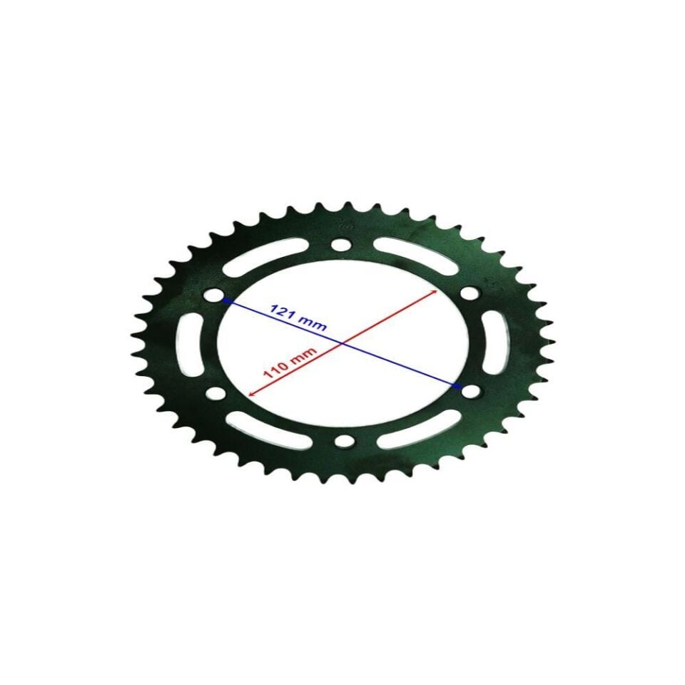 Ybr 250 Uyumlu Arka Dişli 428-45T İç 110 Mm 6 Delikli Ind Öm