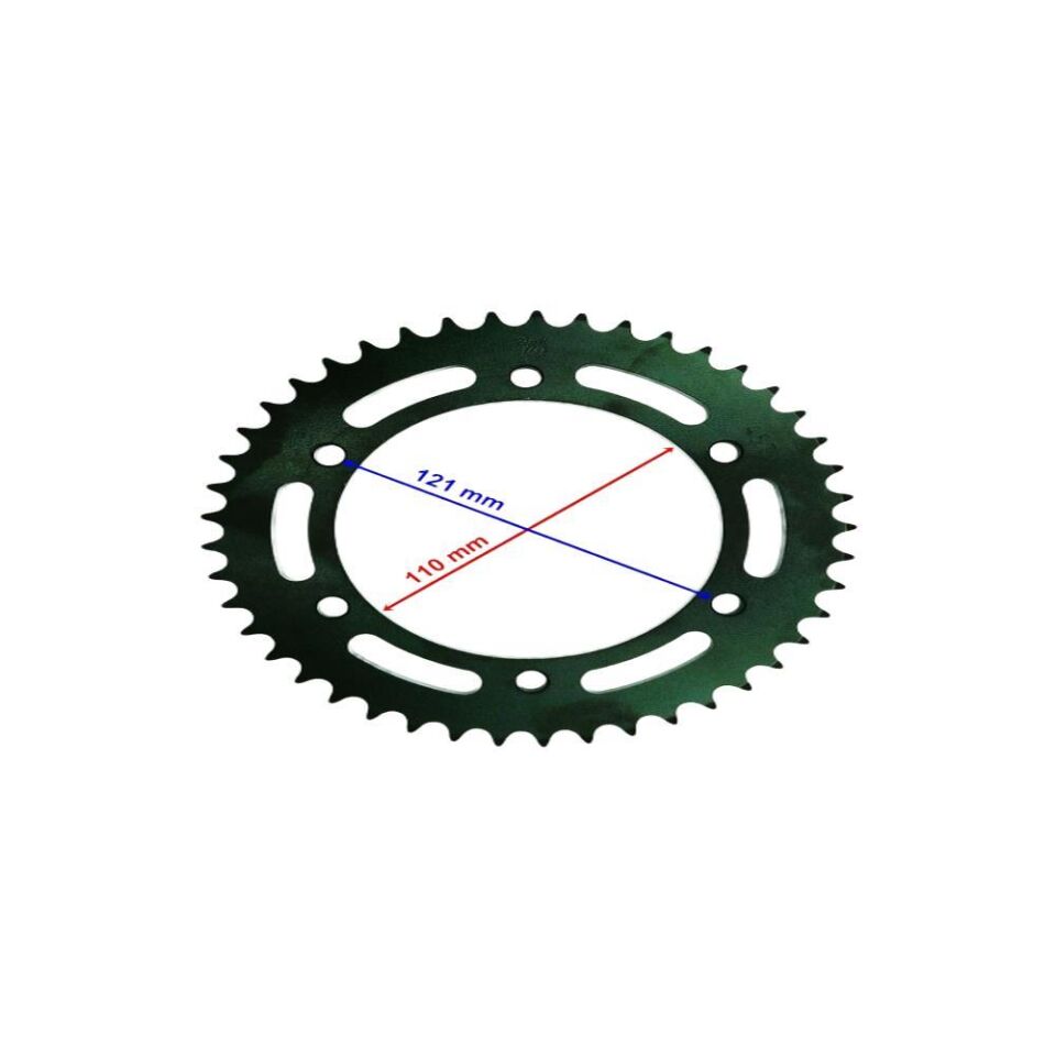 Ybr 250 Uyumlu Arka Dişli 428-45T İç 110 Mm 6 Delikli Ind Öm