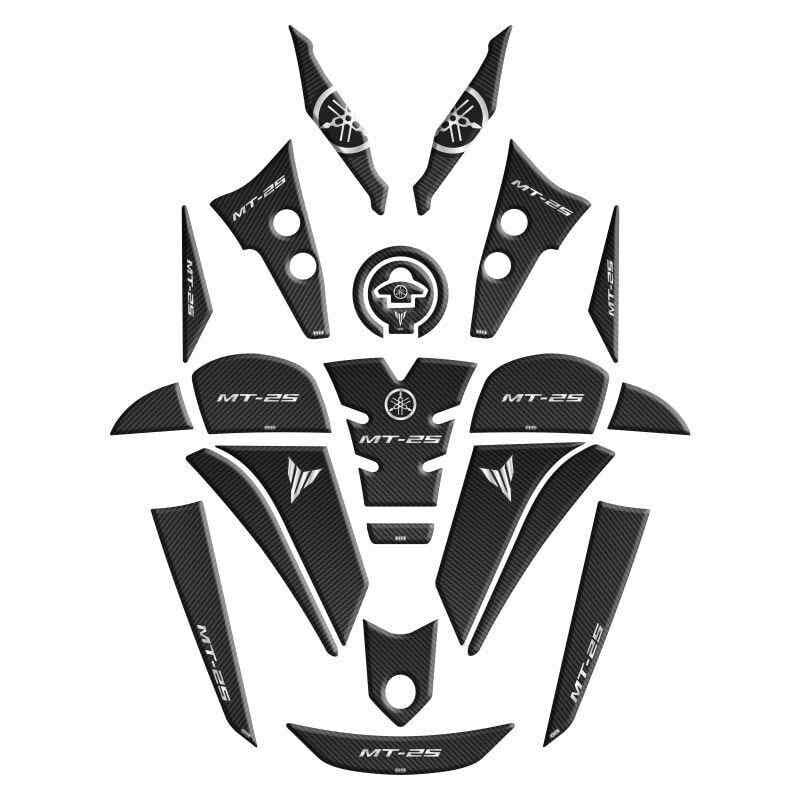 Yamaha Mt25 2020 - 2024 Uyumlu Full Tank Pad Set 007