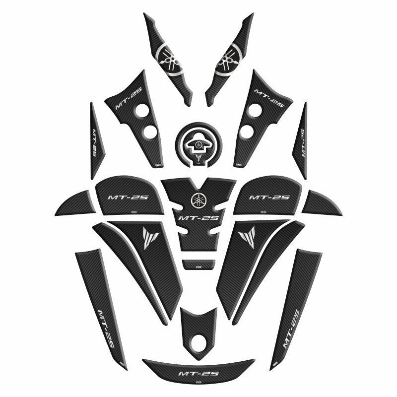 Yamaha Mt25 2020 - 2024 Uyumlu Full Tank Pad Set 007