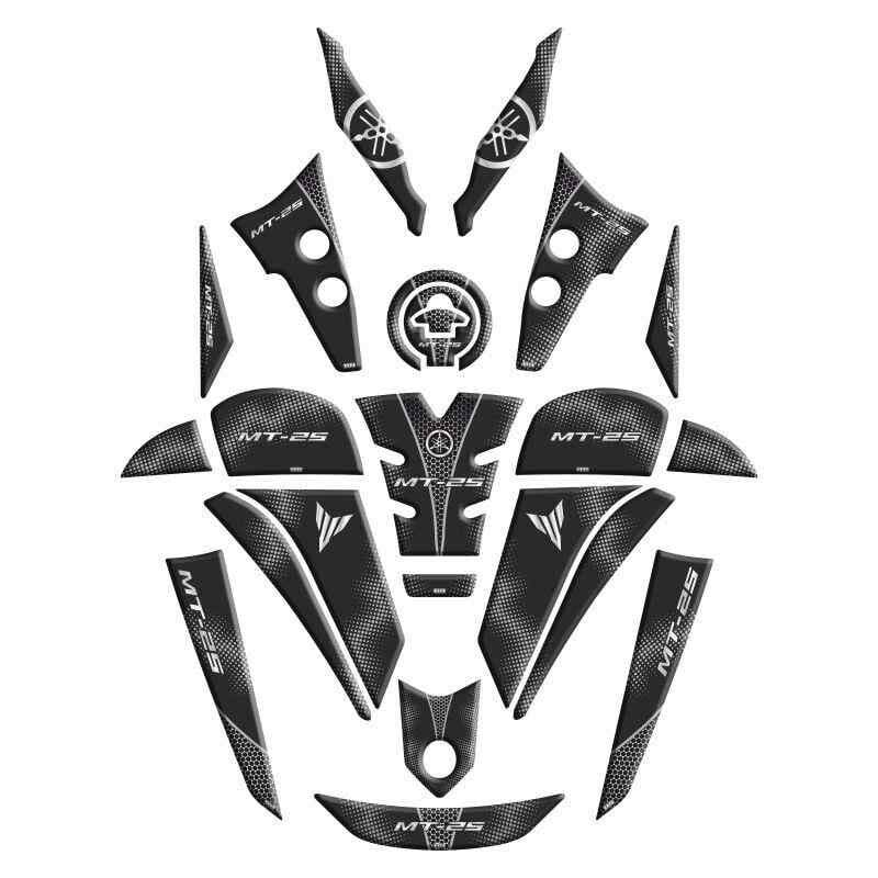 Yamaha Mt25 2020 - 2024 Uyumlu Full Tank Pad Set 006