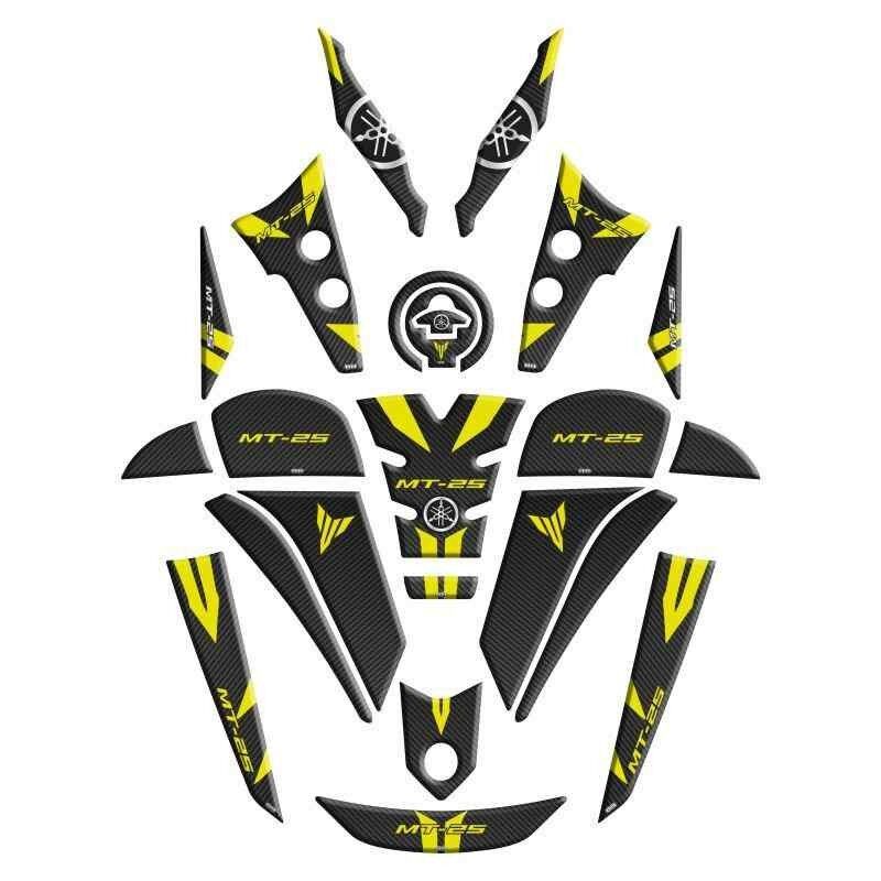 Yamaha Mt25 2020 - 2024 Uyumlu Full Tank Pad Set 009