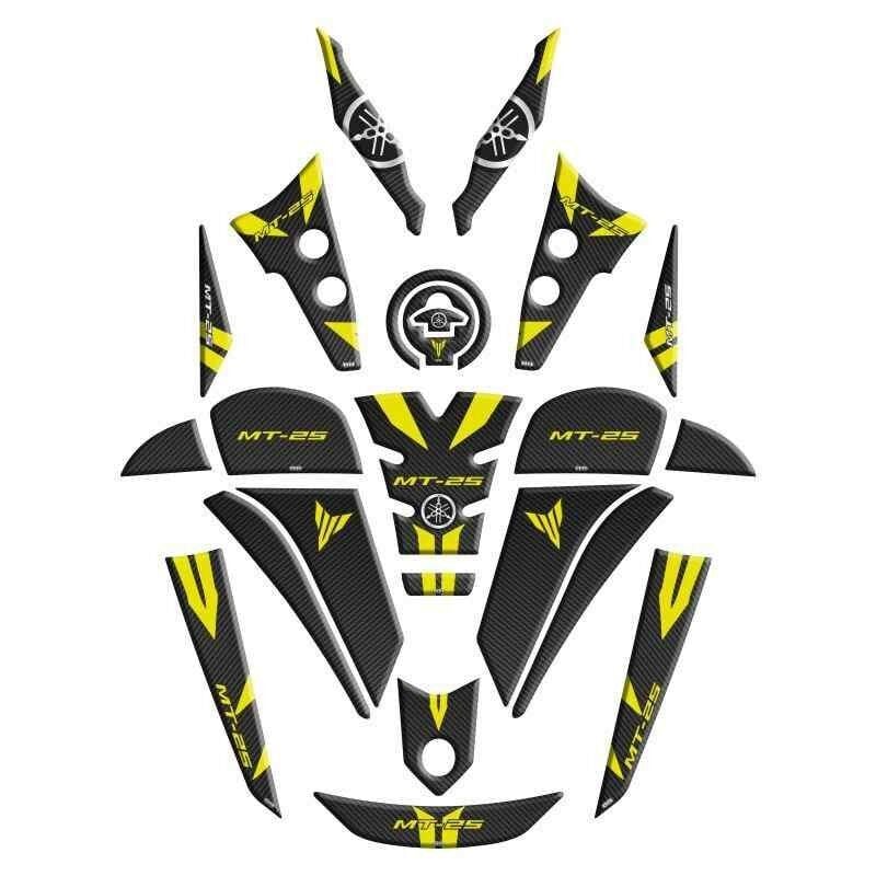 Yamaha Mt25 2020 - 2024 Uyumlu Full Tank Pad Set 009