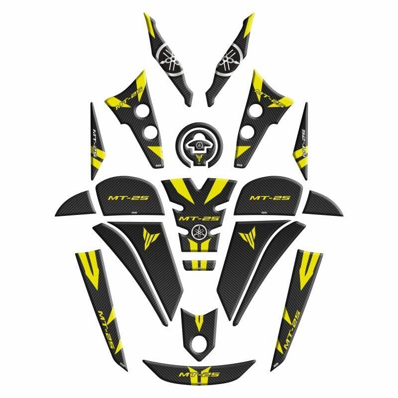 Yamaha Mt25 2020 - 2024 Uyumlu Full Tank Pad Set 009