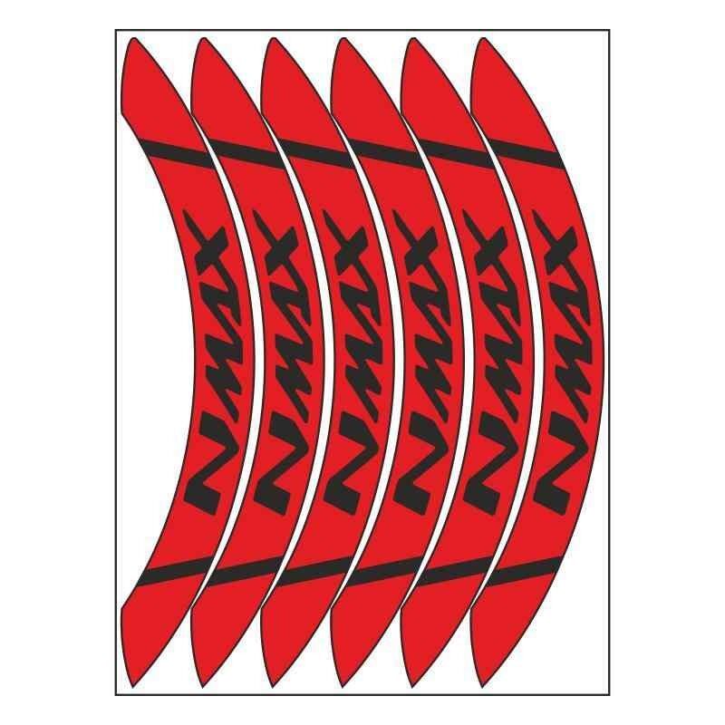 Kırmızı Geniş Yamaha Nmax Uyumlu 1 Set Jant Şeridi