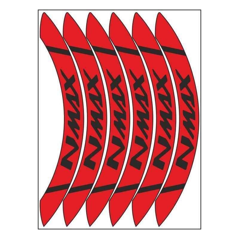 Kırmızı Geniş Yamaha Nmax Uyumlu 1 Set Jant Şeridi