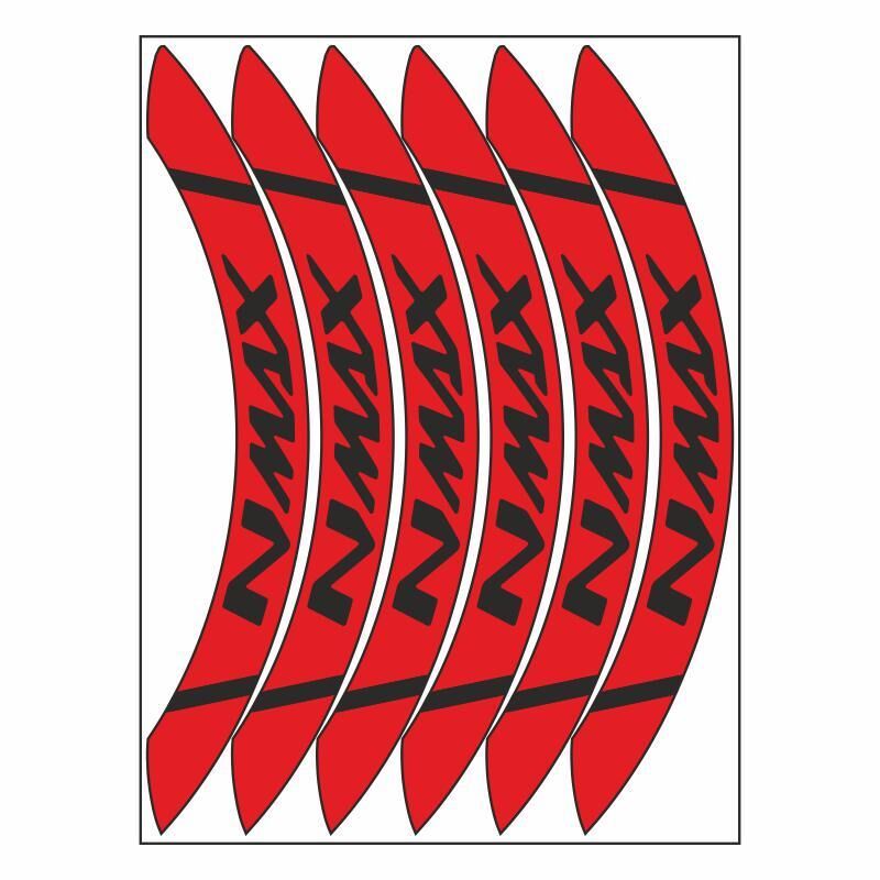 Kırmızı Geniş Yamaha Nmax Uyumlu 1 Set Jant Şeridi