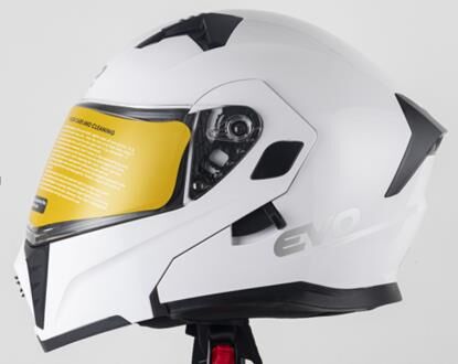 Kask Çenesi Açılır Gözlüklü Evo Mat Beyaz 90607 -M-