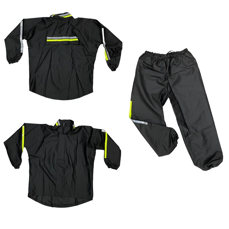 Skm Yağmurluk Alt Üst Reflektörlü Takım Dikişsiz Pvc Kumaş