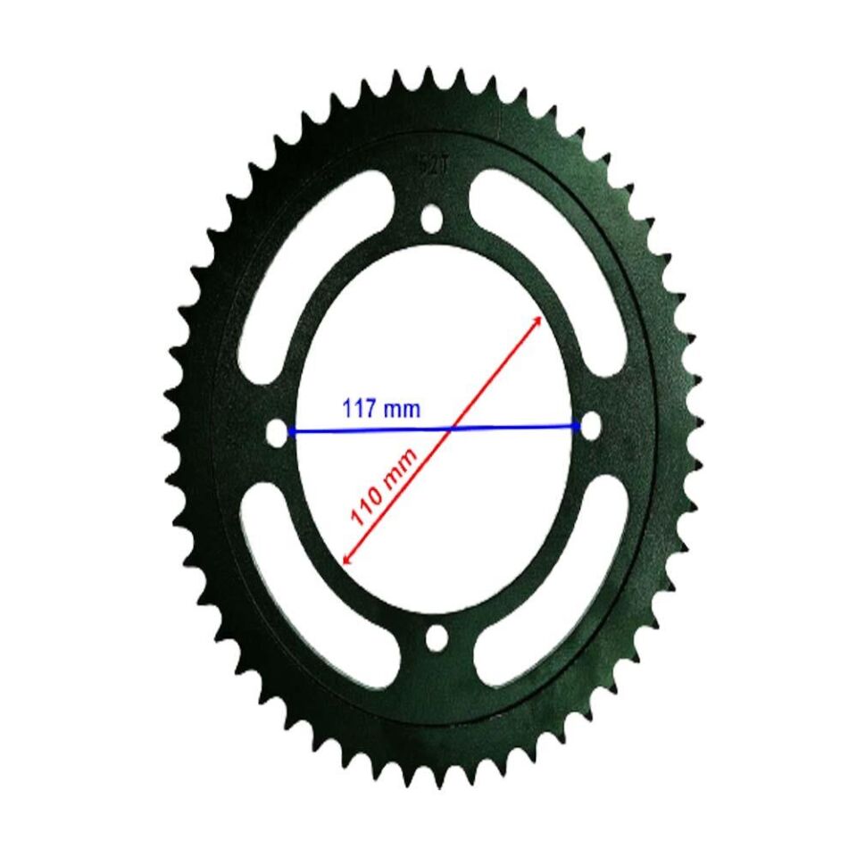 Kawasaki Uyumlu Klx 150 Arka Dişli 428-52T İç 110X4 Delikli Ind