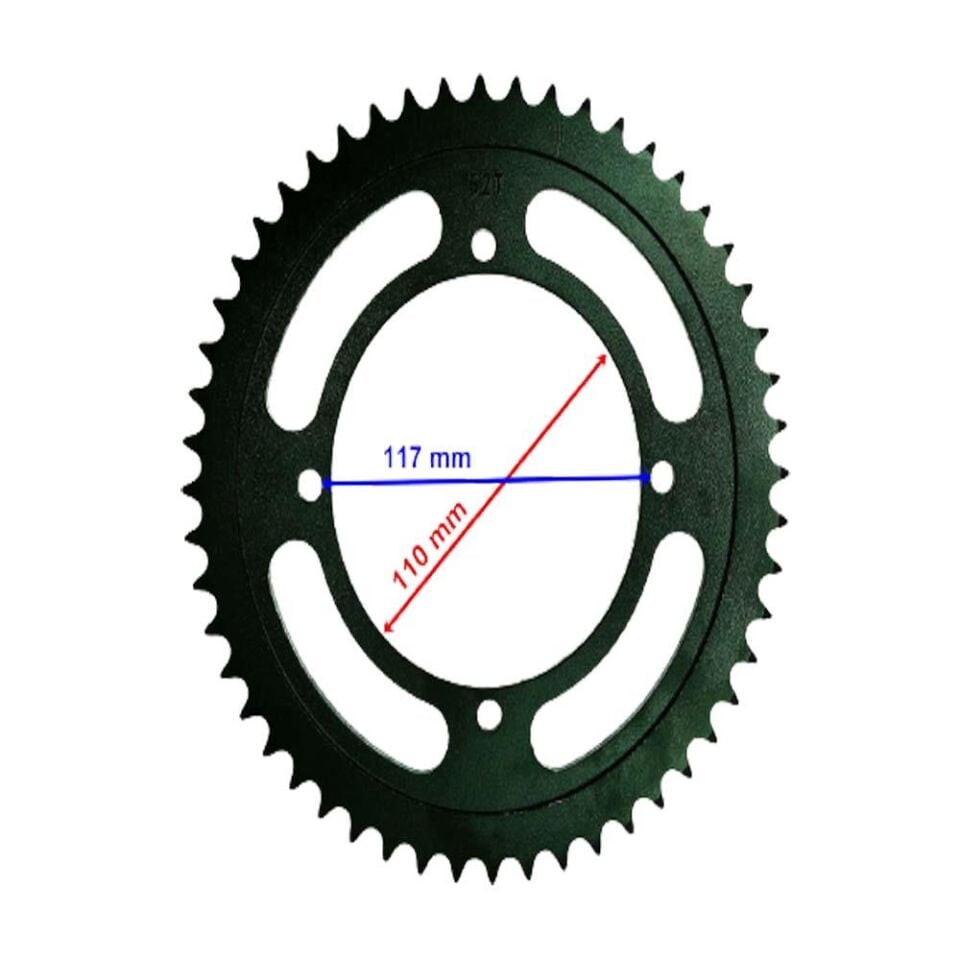 Kawasaki Uyumlu Klx 150 Arka Dişli 428-52T İç 110X4 Delikli Ind