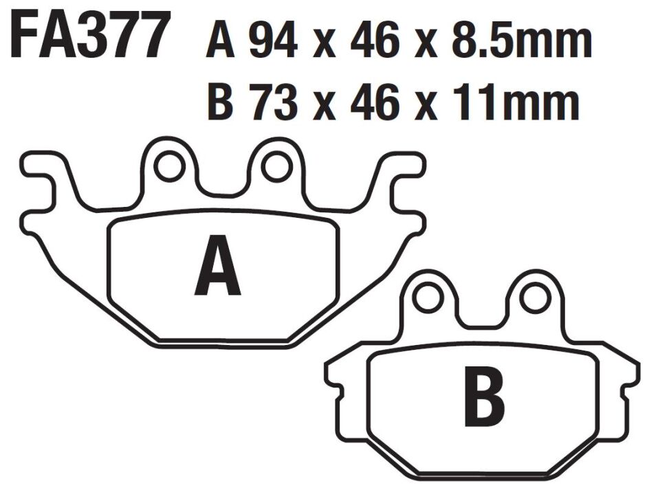 Yamaha Arka Fren Disk Balatası Fa377 Mt 125- Yzf-R 125
